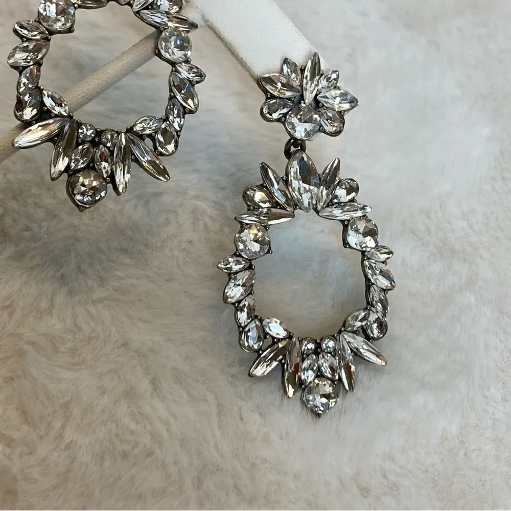 Baublebar Large Oval Post Clear Sone Earrings